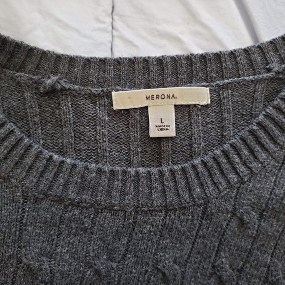 Merona Mens Gray Sweater Large - Picture 3 of 4